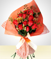 San Valentn - Bouquet:12 Rosas