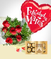 Festividades Prximas - Sorpresa para Mam: Bouquet, Chocolates y Globo